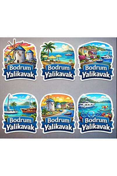 Limitless Design مجموعة ملصقات زخرفية ذات طابع بودروم ياليكافاك - 20x25 سم | ...