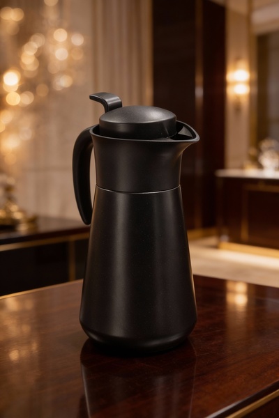 ALMEDYAF Italian Style Black Thermos 0.7 Liter – Stainless Steel Double Wall ...