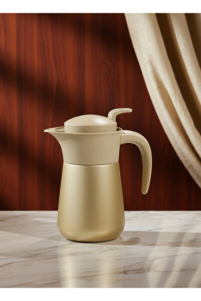 ALMEDYAF Italian Style Light Beige Thermos 0.7 Liter – Stainless Steel Double...