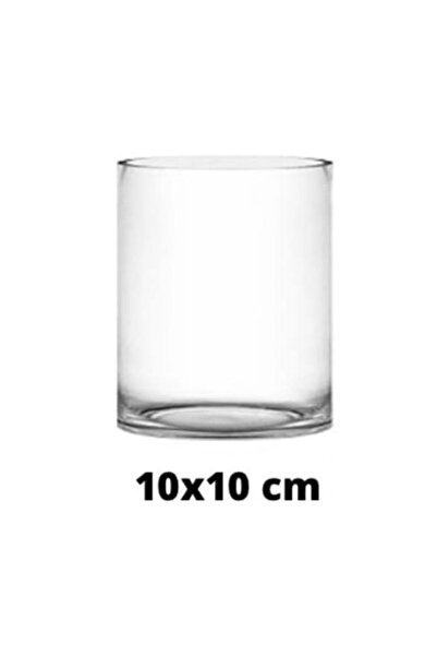 Mado Gallery 12pcs Cylinder Glass Vases for Home & Wedding Decor, Flower & Candle Centerpiecesn-10x10cm