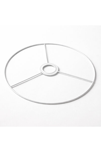 Hobby Craft Beyaz Metal Abajur Teli | 38 cm Çap * 1 adet * BEYAZ | E27 Duy Gi...