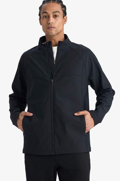 DeFacto Windproof Regular Fit Half Turtleneck Zippered Coat F8066Ax26Sp