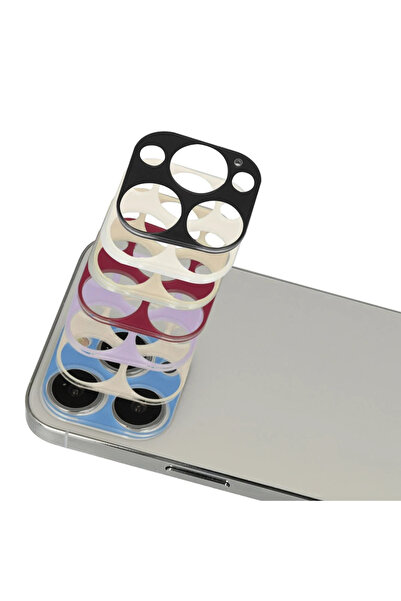 CT STONES Newface iPhone 13 Pro Max Rainbow حماية عدسة الكاميرا - أزرق