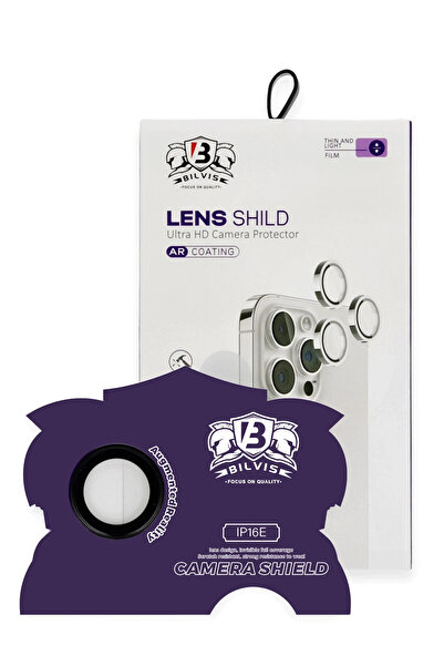 CT STONES عدسة كاميرا Newface iPhone 16E Bilvis Titan - أسود