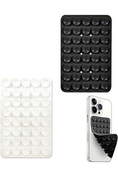 Generic حامل هاتف محمول من السيليكون من ALMEKAQUZ، مزود بكوب شفط مزدوج الجوانب.