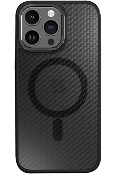 Generic جراب لاميس المصنوع من ألياف الكربون لهاتف آيفون 15، مزود بشحن لاسلكي ...