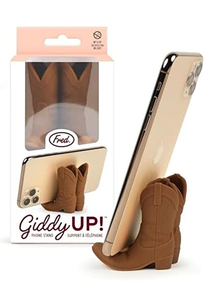 Generic حامل هاتف أصلي من فريد جيدي أب، بني اللون، ملحق تقني على شكل حذاء رعا...