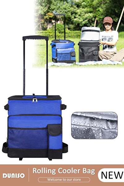 DOMEET Trolley Cooler Food Bag, Portable Hand Boot Cart Trunk, Insulated Roll...