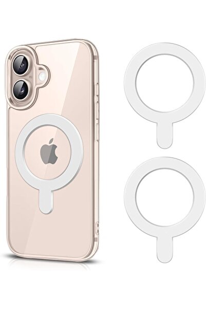 Generic ملصق زوي لـ MagSafe، متوافق مع حلقة MagSafe، حلقة معدنية تدعم الشحن ا...