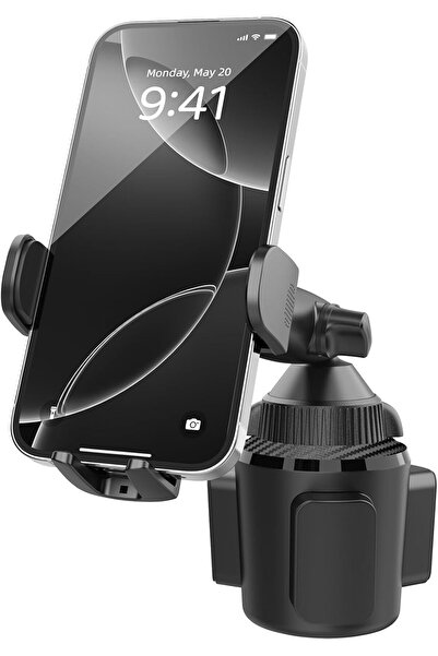 Generic APPS2Car Sturdy Cup Phone Holder Mount for Car, Adjustable Height & R...