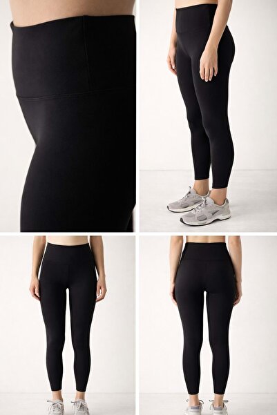 ibeeka Black color inner lined tights - black - l - st00229-11715