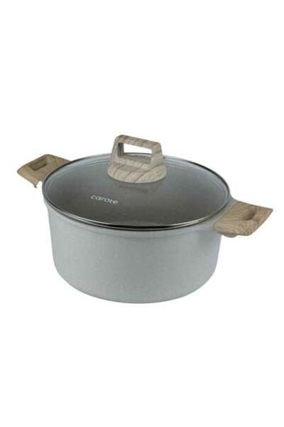 CAROTE Deep Cooking Pot with Glass Lid - 25cm