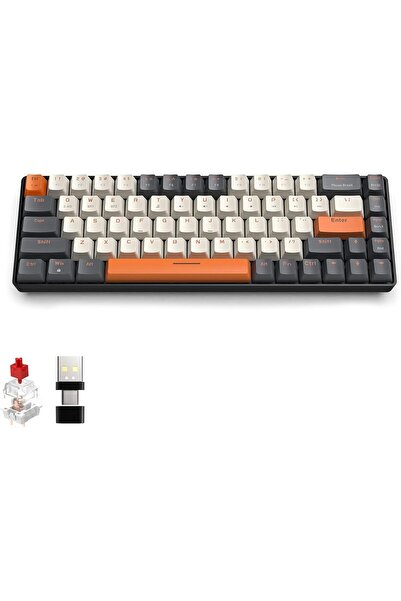 Generic لوحة مفاتيح ألعاب ميكانيكية لاسلكية من طراز XVersion بـ 68 مفتاحًا، م...