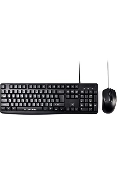 Generic Motospeed S102 Membrane Arabic Keyboard and Mouse Set, Black