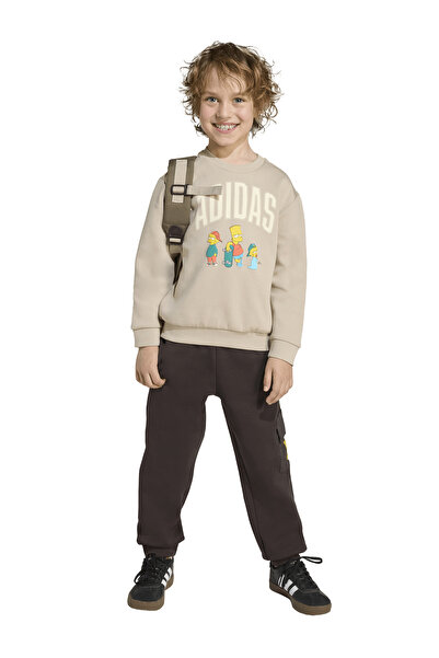adidas Σετ αθλητικής φόρμας για αγόρια σε μπεζ χρώμα με στάμπα JL9197 LK SIM JOG