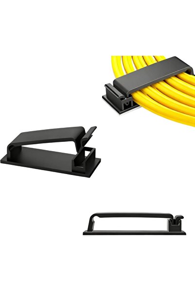 Generic 20 قطعة من مشابك إدارة الكابلات، مشابك كابلات جدارية كبيرة جدًا، شريط...