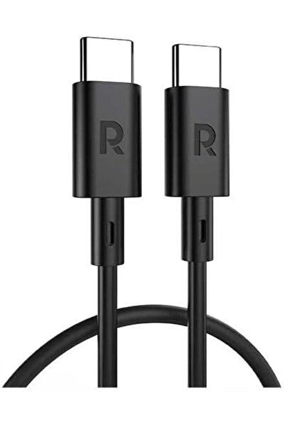 Generic كابل Ravpower RP-CB1043 من نوع USB-C إلى USB-C، طوله 60 سم، لون أسود