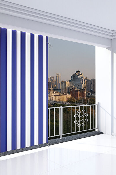 MRC Tekstil Waterproof Balcony Curtain – Canvas Curtain with Cornice & Ties E...