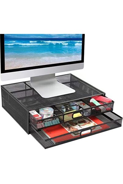 Generic Simple and Popular 2-Tier Metal Monitor Stand, Monitor Stand and Comp...