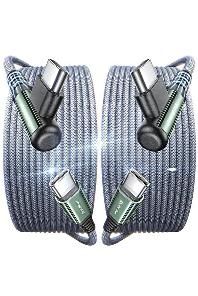 Generic AINOPE USB C to USB C Cable 10FT 2Pack 60W Type C Cable Righe Angle f...