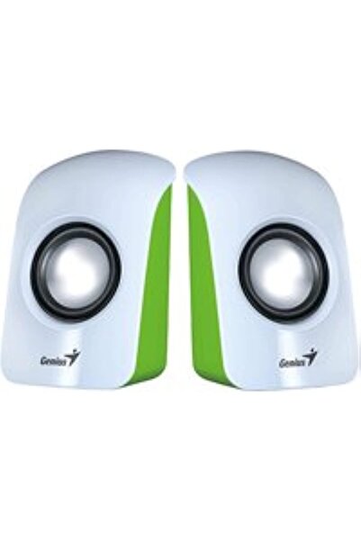 Generic مكبرات صوت ستيريو تعمل بمنفذ USB من جينيوس SP-U115، لون أبيض
