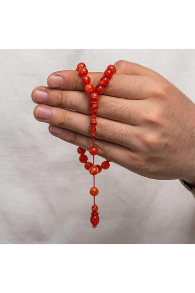 Inure Jewelry Mărgele de rugăciune rotunde de chihlimbar