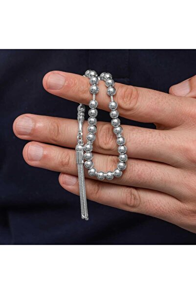 Gumush Silver Round Men's Prayer Beads
