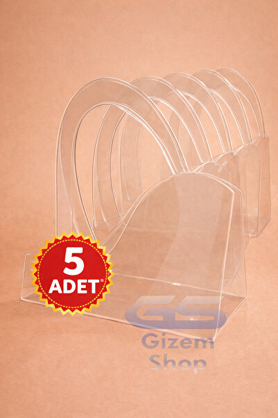 GİZEM SHOP Şeffaf Pleksi Çiçek Çantası 5’li Set | Buket & Hediye Sunum Kutusu...