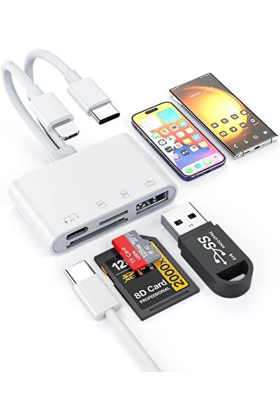 Generic ELEPHANTBOAT® Sd Card Reader for iPhone iPad Camera, 4 in 2 SD Card R...