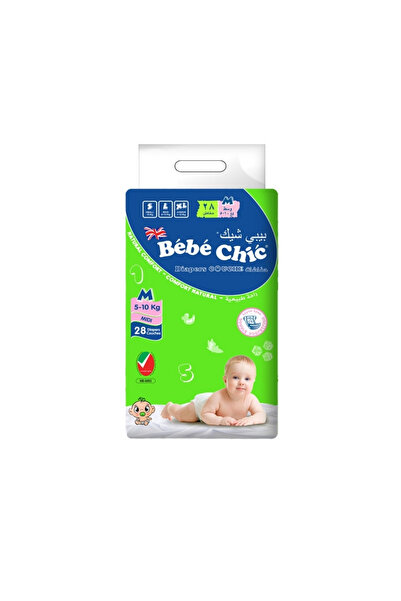Bebe Chic Baby Diapers Medium Size (28 Pieces) – Soft, Comfortable & Leak Pro...