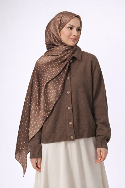 MİNELEŞARP34 Mineleşarp ceylan desen bambi soft pamuklu şal