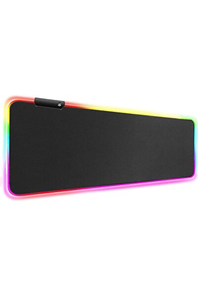 Generic لوحة ماوس للألعاب بإضاءة RGB، 7 ألوان LED، 14 وضع إضاءة، وسادة مطاطية...