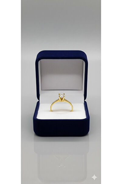 Sevil Gümüş Tek Taş 925 Ayar Gümüş Yüzük Sevgililer Gününe Özel