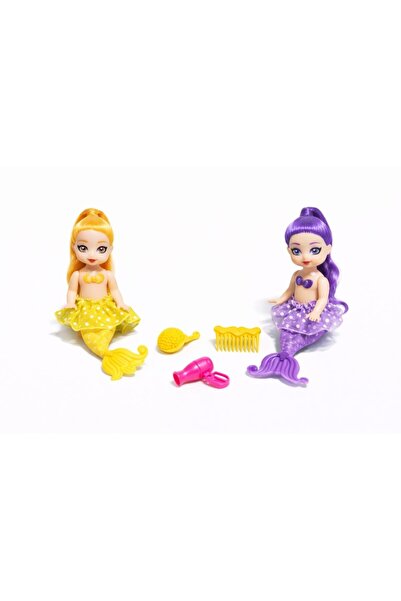 doremodam 2-Piece Mermaid Doll Set - with Movable Joints and Accessories - Ye...