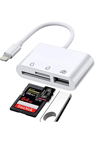 Generic Excefore SD Card Reader for iPhone iPad with Micro SD Card Reader Ada...