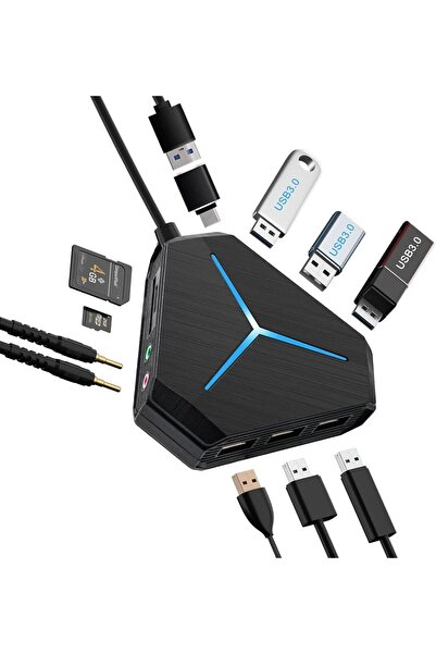 Generic NALACAL USB Hub with 3.5mm Headphone & Microphone and 6 USB Ports, Po...