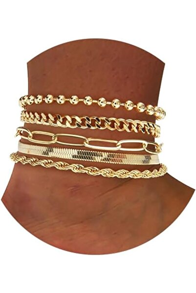 Generic Extra Large Anklets For Women Large Ankle 14K Real Gold Anklets For W...