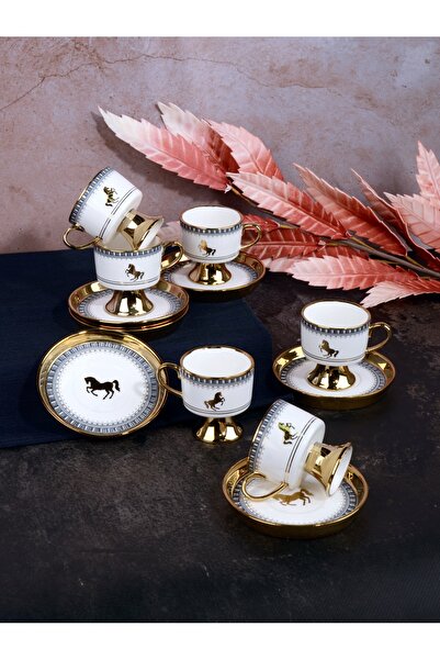Bayev Suvare 6-Piece Coffee Cup Set 102292 - Safari Series Turkish Coffee Cup...