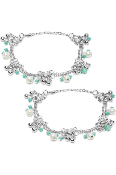 Generic Jewelery German Silver Plated Stylish Handmade Anklets For Girls And ...