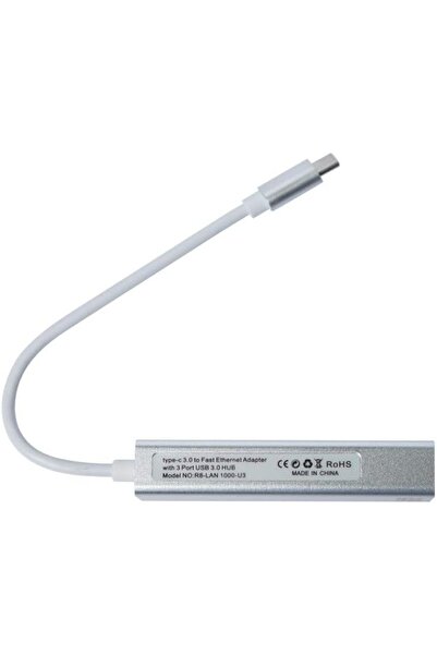 Generic 2B Type C 3 USB3.0 Ports HUB with Ethernet Adapter