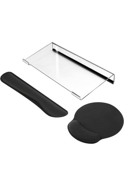 Generic حامل لوحة مفاتيح كمبيوتر شفاف من الأكريليك من XICEN، مناسب لسطح المكت...