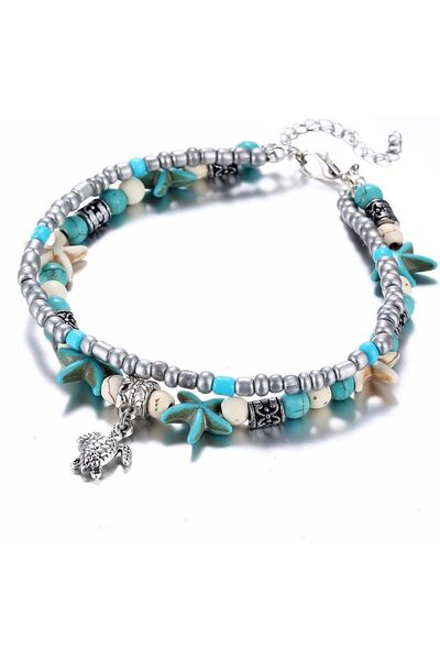 Generic خلخال مطلي بالفضة للنساء متعدد الألوان 9749A