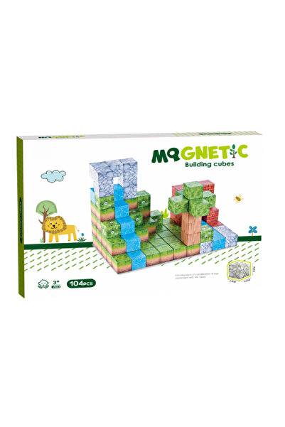 Bufnitel Cuburi magnetice - In natura 104 piese (2.5 cm)