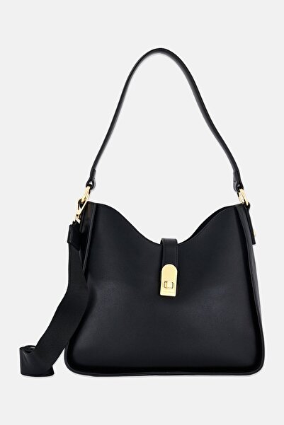 Kathy Ireland Women Plain Shoulder Bag, Black