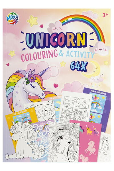 Moxy Carte de colorat cu activitati - Unicorn
