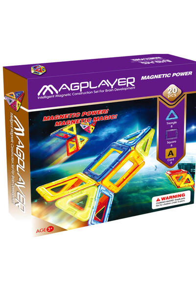 Magplayer Joc de constructie magnetic - 20 piese