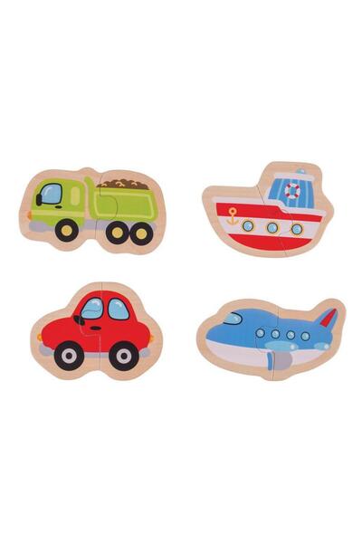 BIGJIGS Toys Puzzle - means of transport (8 pieces)