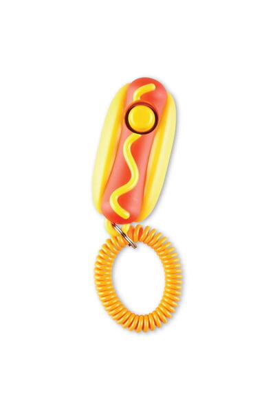 Brightkins Jucarie dresaj caini - Clicker Hot dog