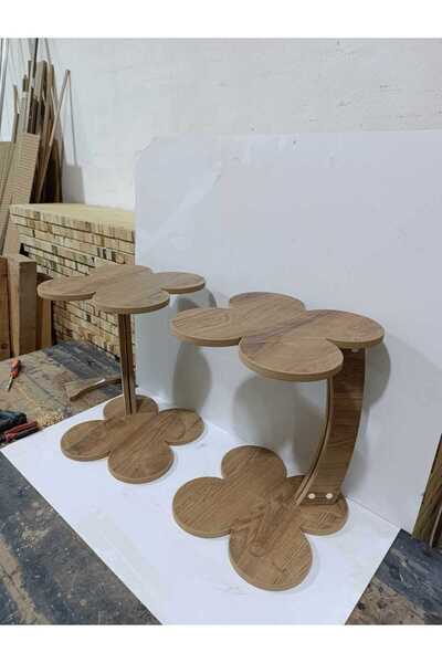 DİĞER1111 Ofis Plus Zigon sehpa ahşap gürgen