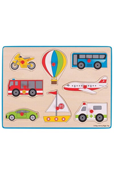 BIGJIGS Toys Wooden puzzle - Vehicles